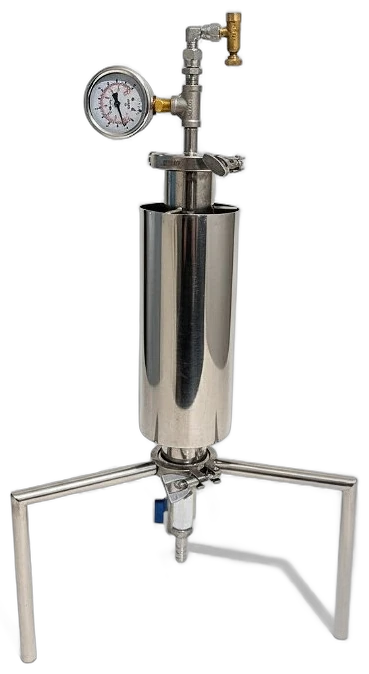 Tubo Dewax 6 Stars em aço inox, com a camisa externa de resfriamento