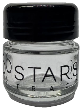 Glass Jar 6 Stars de 33 ml, o pote em que o rosin cura