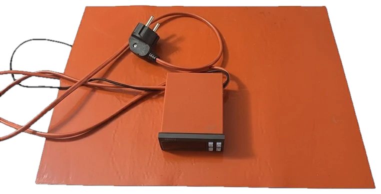 Tapete térmico de silicone com controlador de temperatura